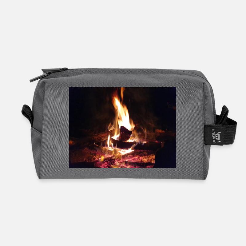 Lagerfeuer Abendteuer - Recycelte Kulturtasche - Anthrazit