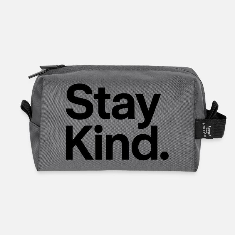 stay child - Recycled Toiletry Zip Bag - anthracite