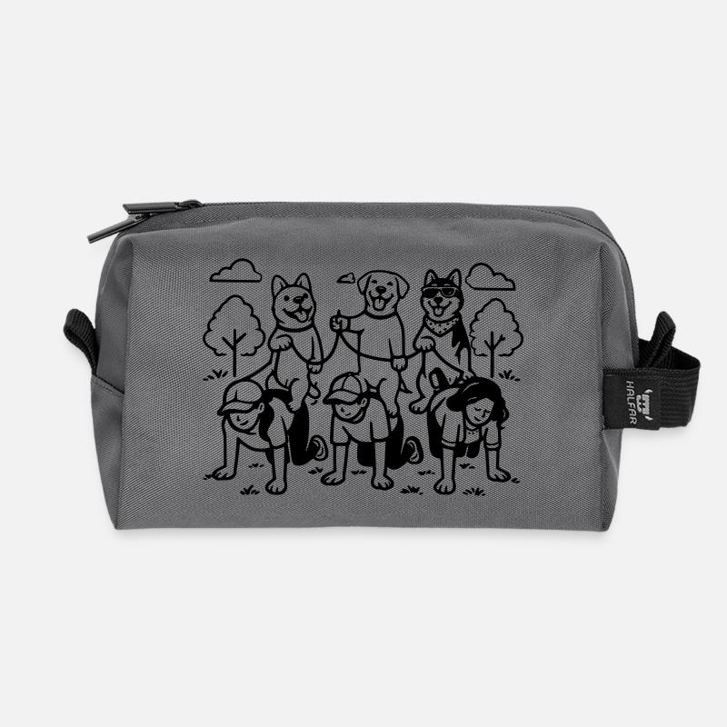 Gassi Gehen Dog Edition dog rules - Recycelte Kulturtasche - Anthrazit