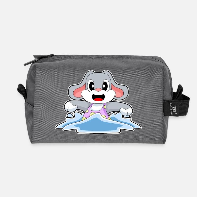 Hase Schwimmen Badeanzug Sommer - Recycelte Kulturtasche - Anthrazit