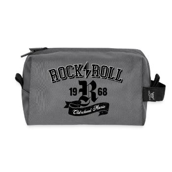 Rock and Roll Oldschool Logo-Design - Recycelte Kulturtasche - Anthrazit - Vorne