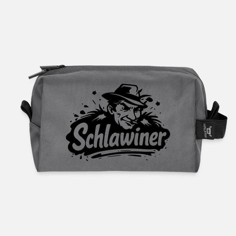 Schlawiner - Recycled Toiletry Zip Bag - anthracite