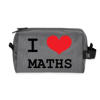 I Love Maths: Passion Mathematics T-Shirt - Recycelte Kulturtasche - Anthrazit - Vorne