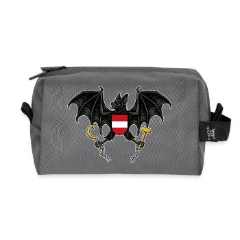 The Federal Bat - Noble Austrian Emblem - Recycled Toiletry Zip Bag - anthracite - Front