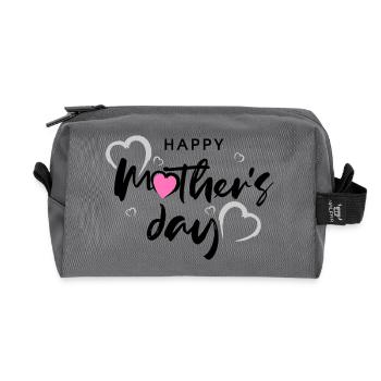 Happy Mothers Day Shirt - Recycled Toiletry Zip Bag - anthracite - Front
