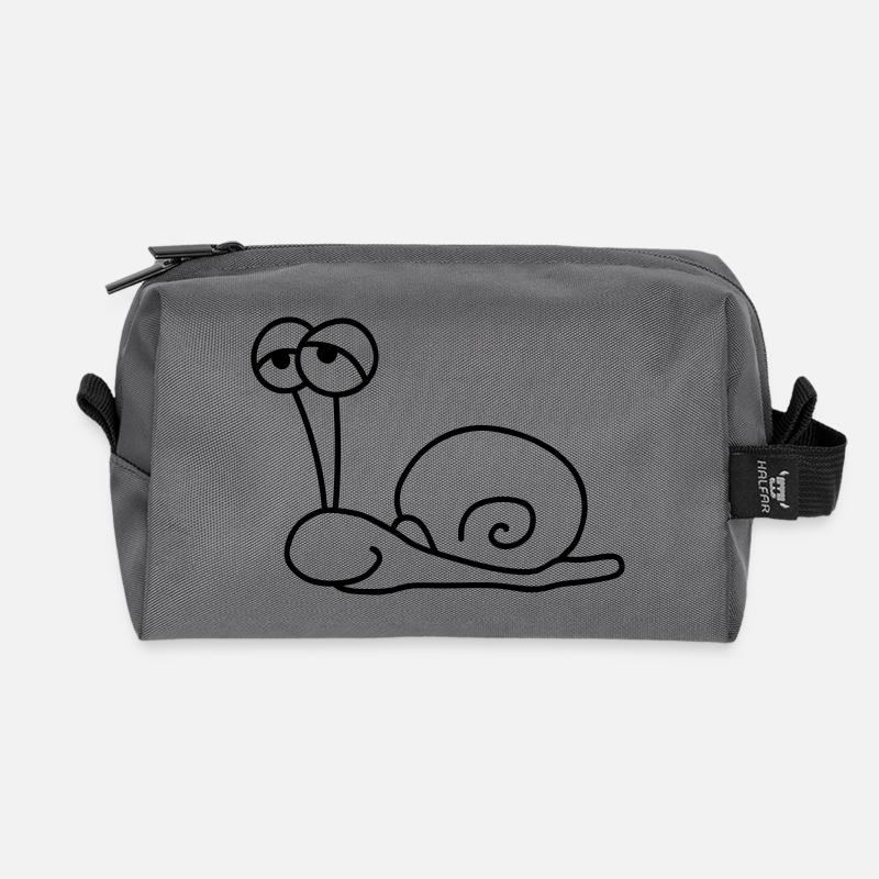 Schnecke - Recycelte Kulturtasche - Anthrazit