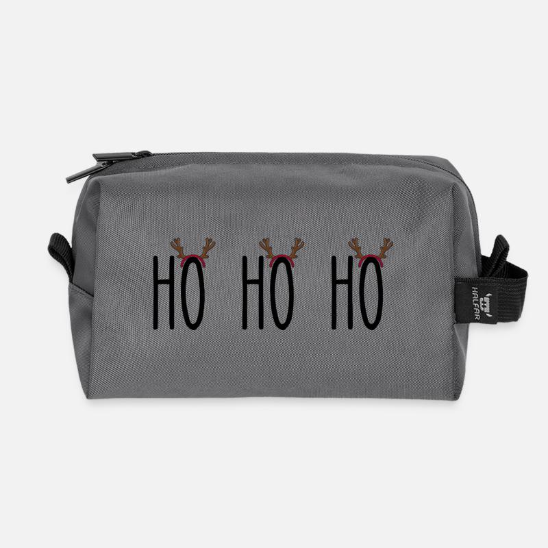 HO HO HO - Recycelte Kulturtasche - Anthrazit