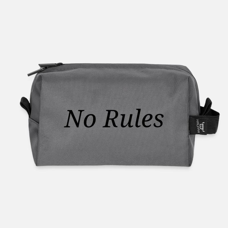 no rules - Recycled Toiletry Zip Bag - anthracite