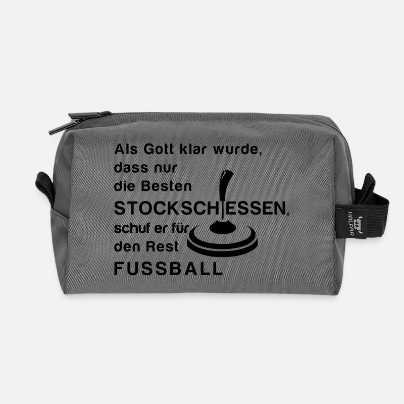 Stockschiessen - Recycelte Kulturtasche - Anthrazit