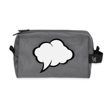 Comic Speech Bubble - Recycled Toiletry Zip Bag - anthracite - Front