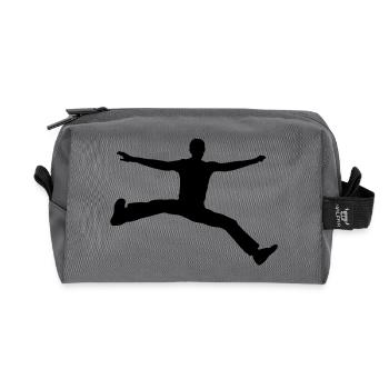 man jump - Recycelte Kulturtasche - Anthrazit - Vorne