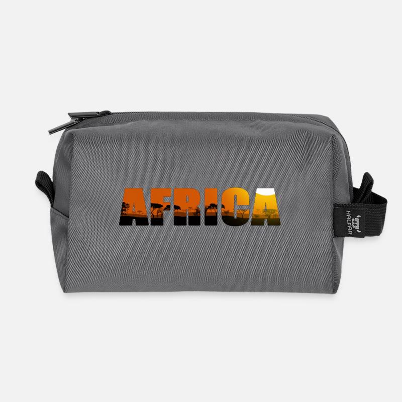 Africa Landscape Lettering - Recycelte Kulturtasche - Anthrazit