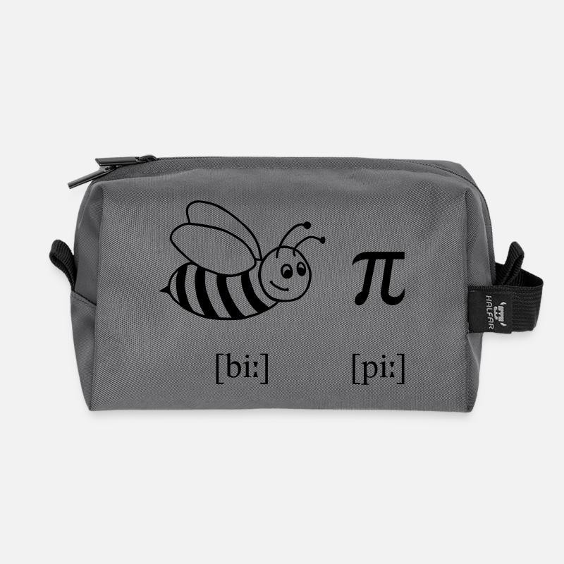 Bee Pi - Recycelte Kulturtasche - Anthrazit