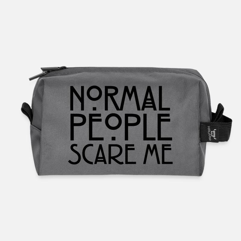 Normal People Scare Me - Recycelte Kulturtasche - Anthrazit
