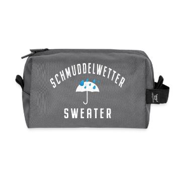 Schmuddelwetter Sweater Regen Kuscheln Hamburg - Recycelte Kulturtasche - Anthrazit - Vorne