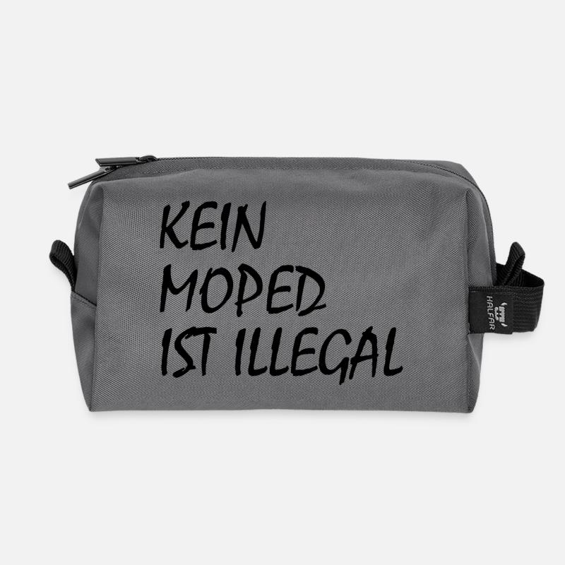 kein moped ist illegal - Recycelte Kulturtasche - Anthrazit
