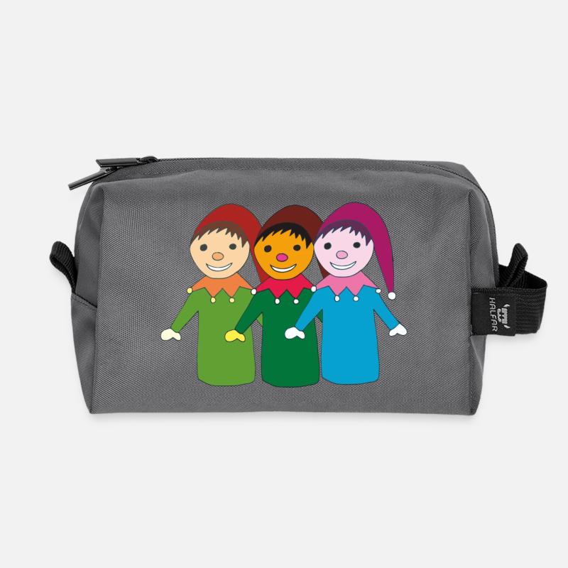 kasper und freunde - Recycelte Kulturtasche - Anthrazit