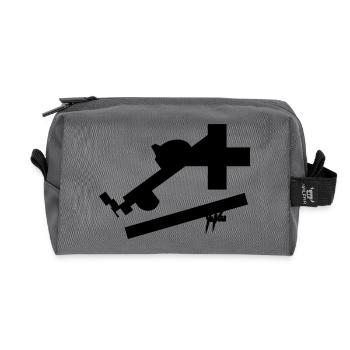 cross II - Recycelte Kulturtasche - Anthrazit - Vorne