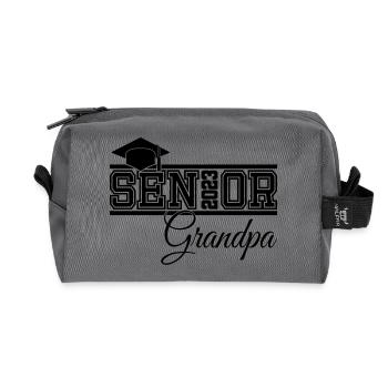 Senior 2023 Grand-père fier grand-père de diplômé - Trousse de toilette en tissu recyclé - anthracite - Devant