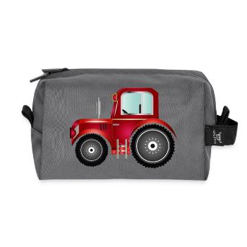 roter Traktor für Trecker und Bauernhof Fans - Recycelte Kulturtasche - Anthrazit - Vorne