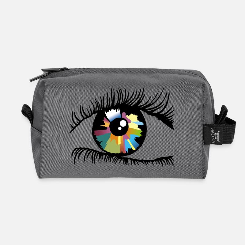 Iris - Recycled Toiletry Zip Bag - anthracite
