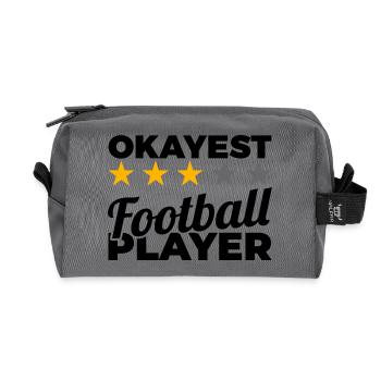 Average football player - Recycled Toiletry Zip Bag - anthracite - Front