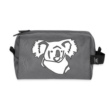 Koala Linienkunst - Recycelte Kulturtasche - Anthrazit - Vorne