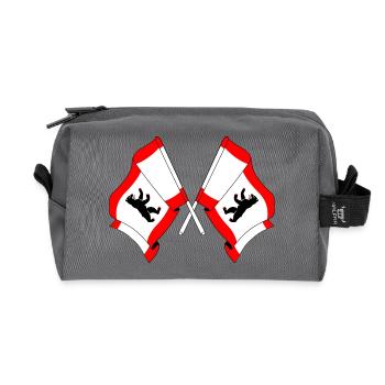 Zwei Flaggen Berlin - Recycelte Kulturtasche - Anthrazit - Vorne