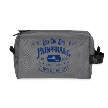 Do or Die Paintball Zitat Vintage Ästhetik Logo - Recycelte Kulturtasche - Anthrazit - Vorne