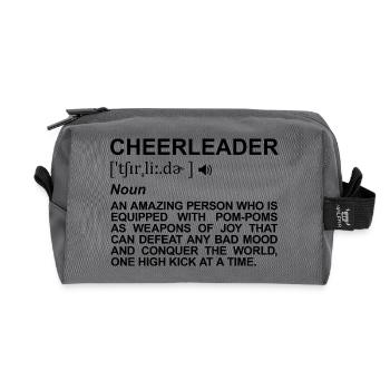 Cheerleader Meaning - Recycled Toiletry Zip Bag - anthracite - Front