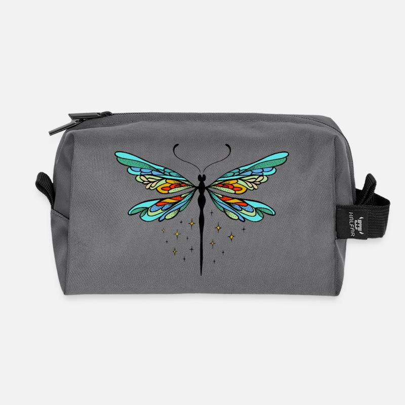 Dragonfly Libelle - Recycelte Kulturtasche - Anthrazit