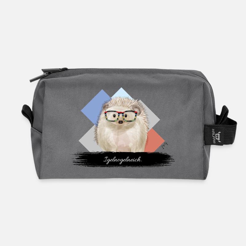 JvG Igel "Igelnogelneich" - Recycelte Kulturtasche - Anthrazit