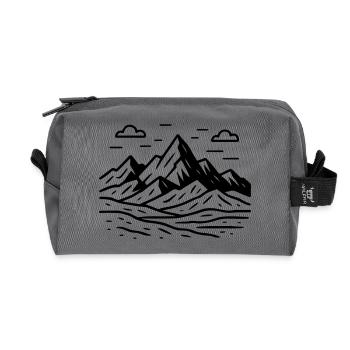 Paysage de montagne - Trousse de toilette en tissu recyclé - anthracite - Devant