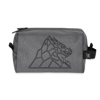 Drachenfels Geometric: Dragon Saga as Vector - Recycled Toiletry Zip Bag - anthracite - Front
