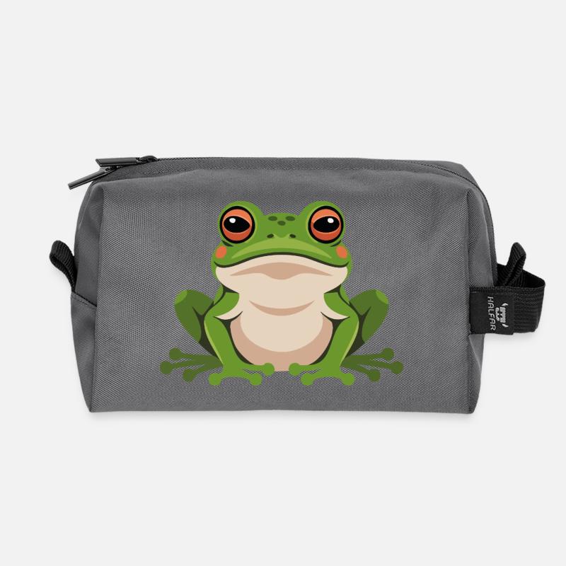 Frosch - Recycelte Kulturtasche - Anthrazit