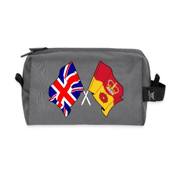 Hampshire & Great Britain Crossed - Recycled Toiletry Zip Bag - anthracite - Front