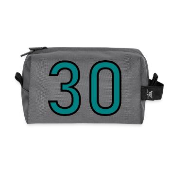 30. 30 YEARS. 30th ANNIVERSARY. 30 YEARS ANNIVERSARY. - Recycled Toiletry Zip Bag - anthracite - Front
