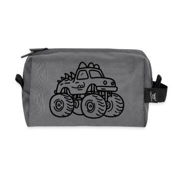 monster truck - Trousse de toilette en tissu recyclé - anthracite - Devant