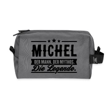Man Myth Legend Michel - Recycled Toiletry Zip Bag - anthracite - Front