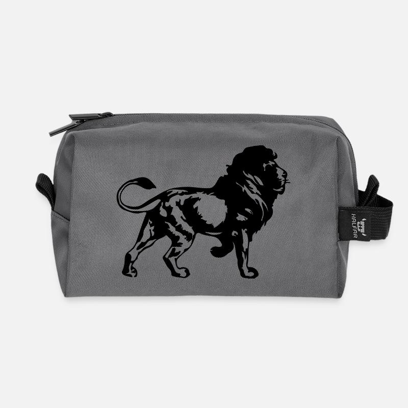 lion - Recycelte Kulturtasche - Anthrazit