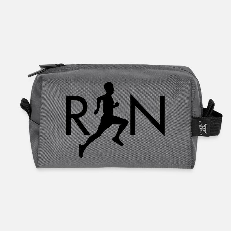 Run (Silhouette Runner) - Recycelte Kulturtasche - Anthrazit