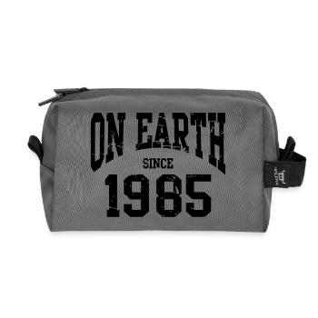 Birthday - On Earth Since 1985 - Geburtstag - Trousse de toilette en tissu recyclé - anthracite - Devant