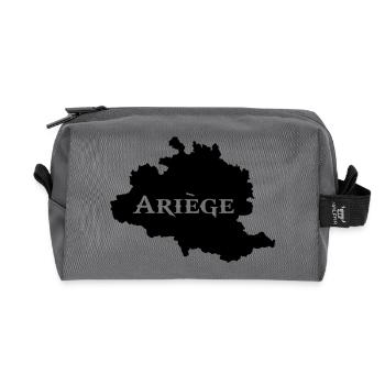Ariège carte Ariégeoise - Trousse de toilette en tissu recyclé - anthracite - Devant