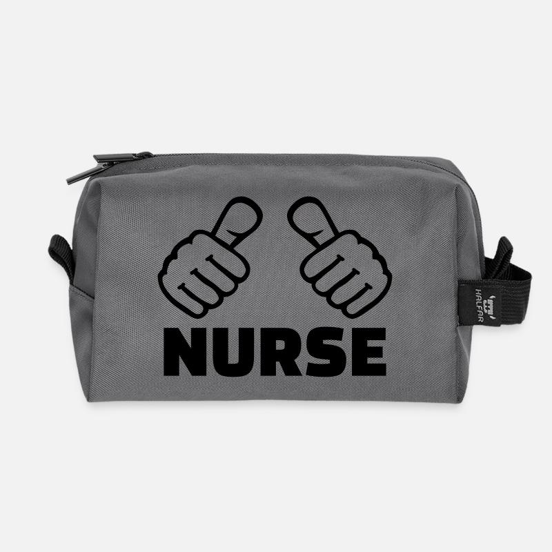 Krankenschwester - Recycelte Kulturtasche - Anthrazit