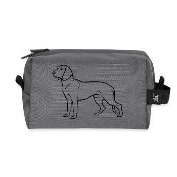 Chien de soudage hanovrien - Trousse de toilette en tissu recyclé - anthracite - Devant