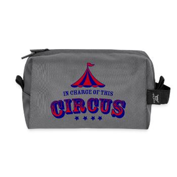 Patron de ce cirque - Trousse de toilette en tissu recyclé - anthracite - Devant