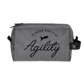 je peux pas j'ai agility - Trousse de toilette en tissu recyclé - anthracite - Devant