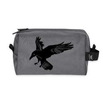 Raven Hugin - Recycled Toiletry Zip Bag - anthracite - Front