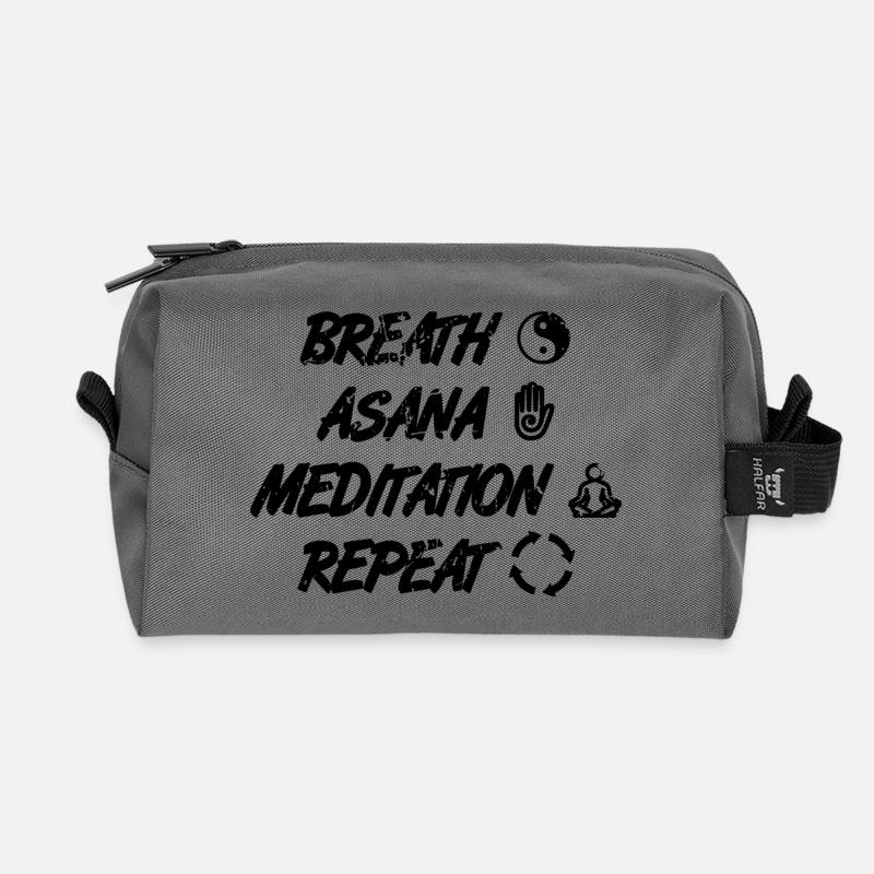 Yoga Motivation - Recycelte Kulturtasche - Anthrazit