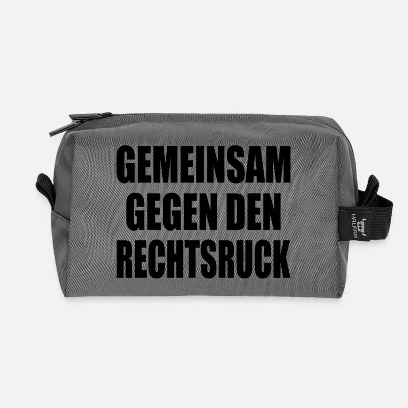 gemeinsam gegen rechtsruck - Recycelte Kulturtasche - Anthrazit